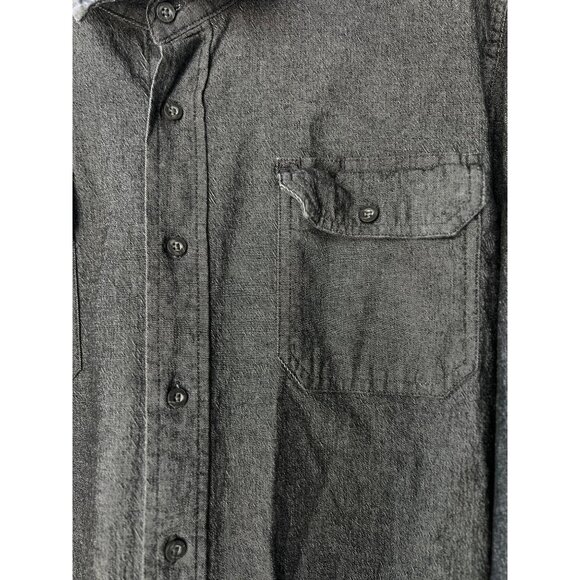 Wrangler Jean Shirt Mens XL Flex for Comford Stretch Black Workwear Rodeo Cowboy - Picture 4 of 13